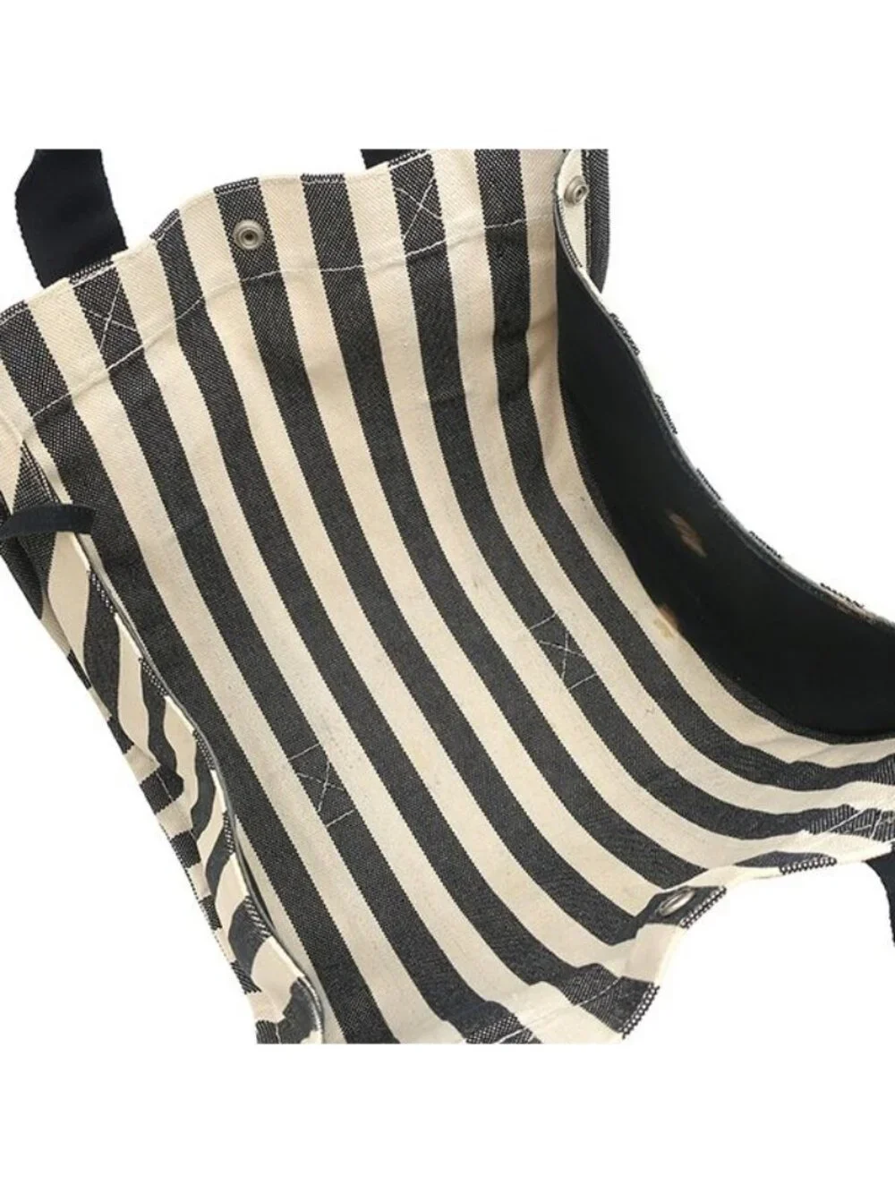 Hermes Tote Bag Cannes PM Canvas Black White
